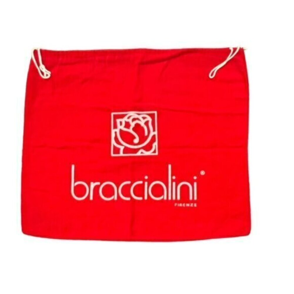 Braccialini Firenze Purse Dust Bag Red White 17x14.5"‎ Designer Storage Travel